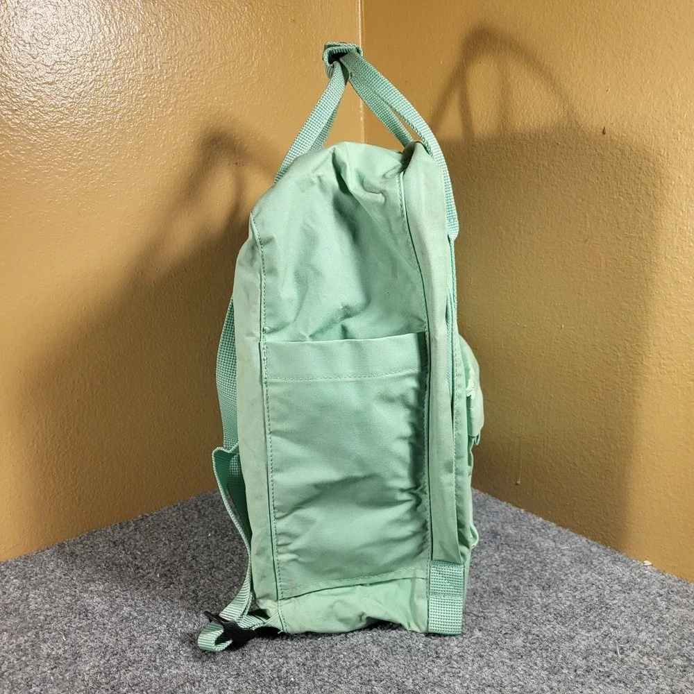 Fjallraven Kanken Backpack Black Greenland Lime Green School Bag Backpack